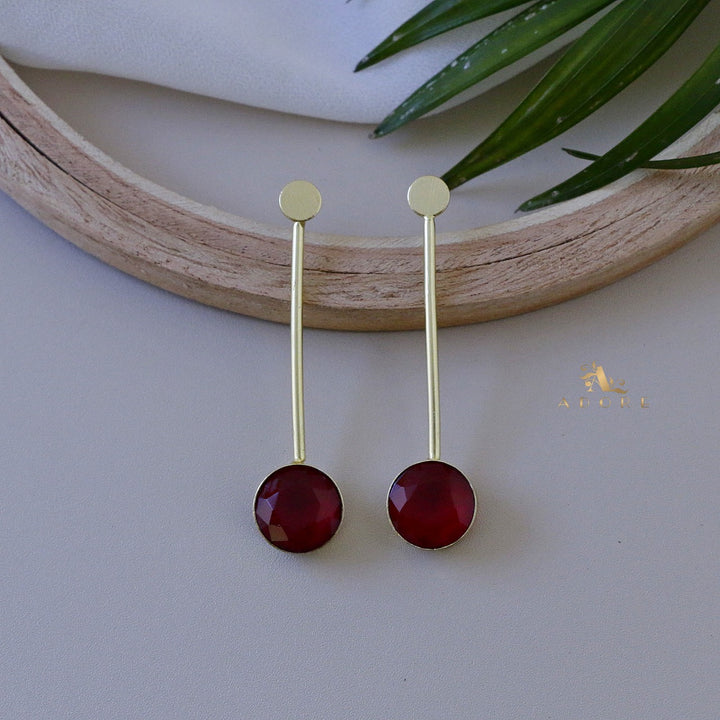 Glossy Circle Pendulum Earring