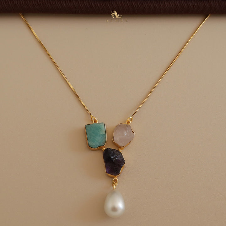 Shannon Raw Stone Novalta Pearl Neckpiece