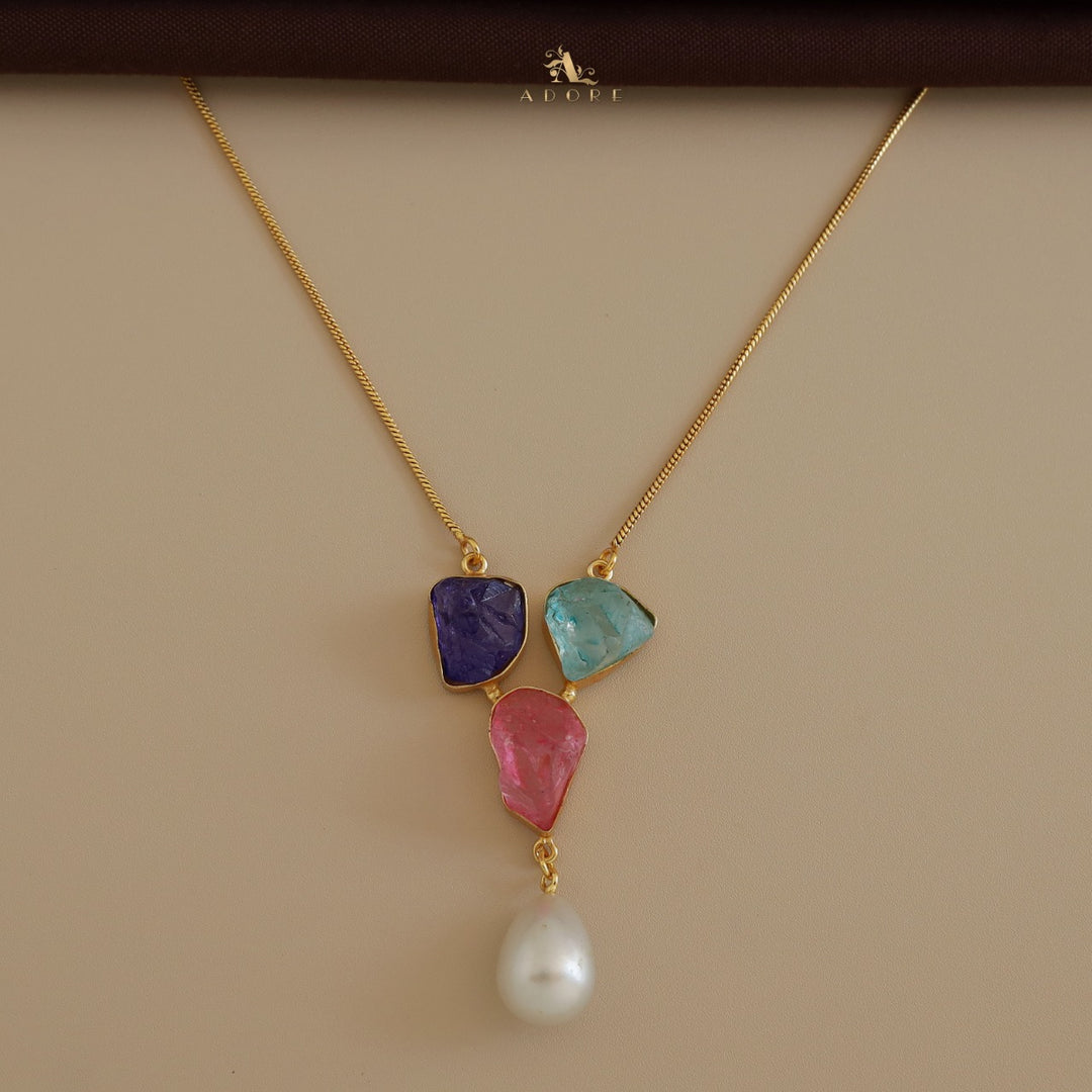 Shannon Raw Stone Novalta Pearl Neckpiece