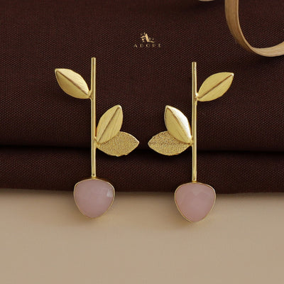 Glossy Milva Leafy Stem Earring