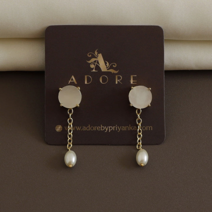 Electa Glossy Pearl Drop Earring