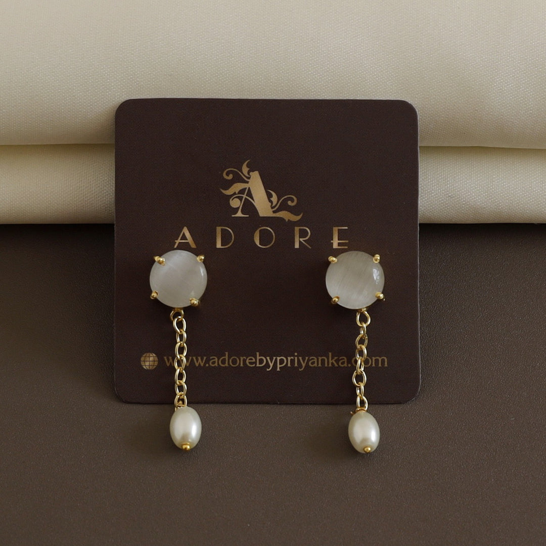 Electa Glossy Pearl Drop Earring