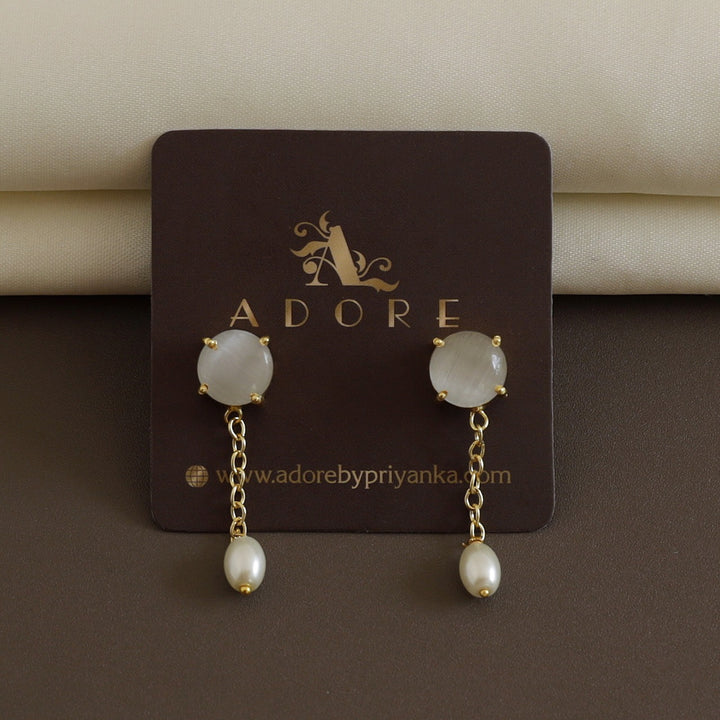 Electa Glossy Pearl Drop Earring