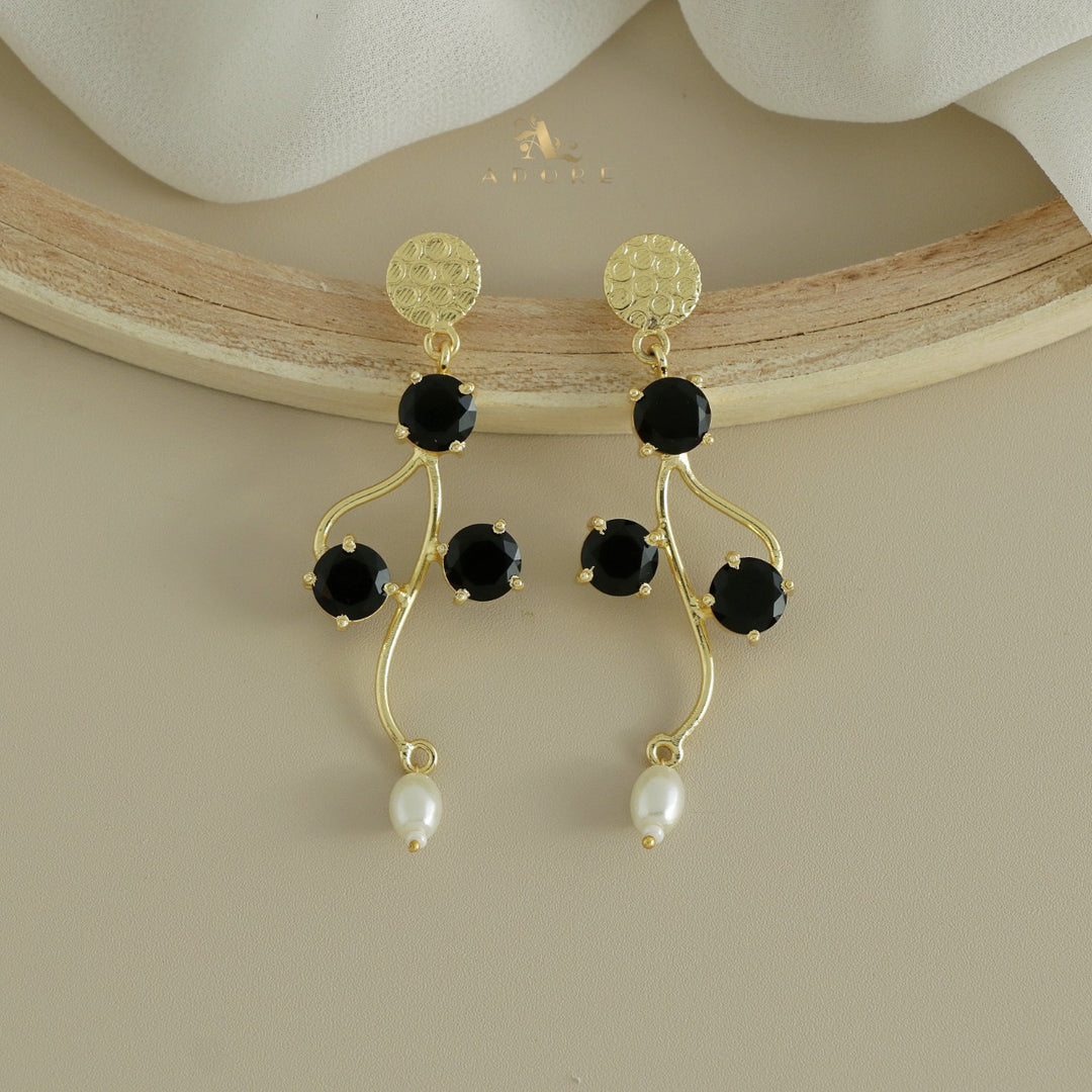 Golden Laara Glossy Pearl Drop Earring