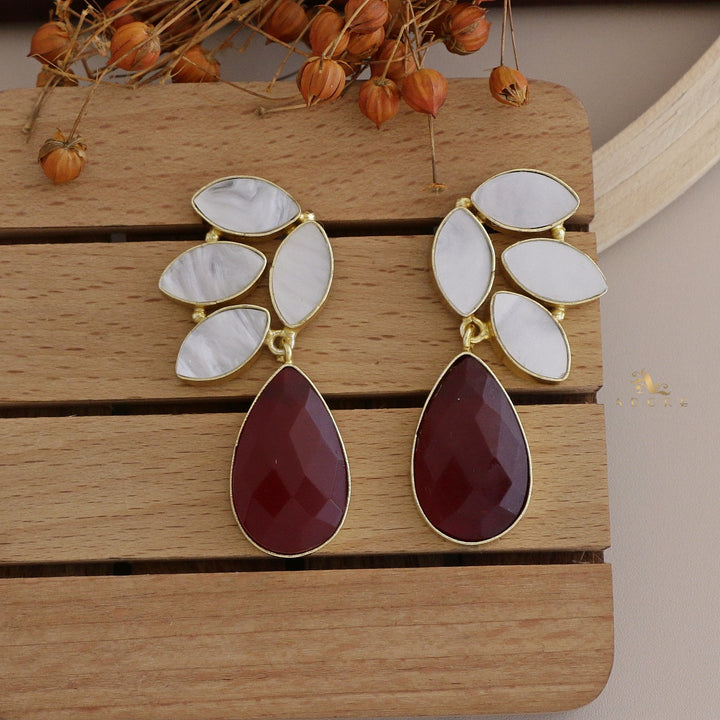 Glossy MOP Wings Earring