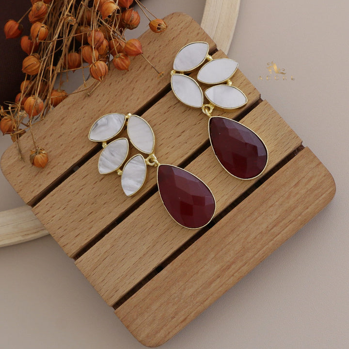 Glossy MOP Wings Earring