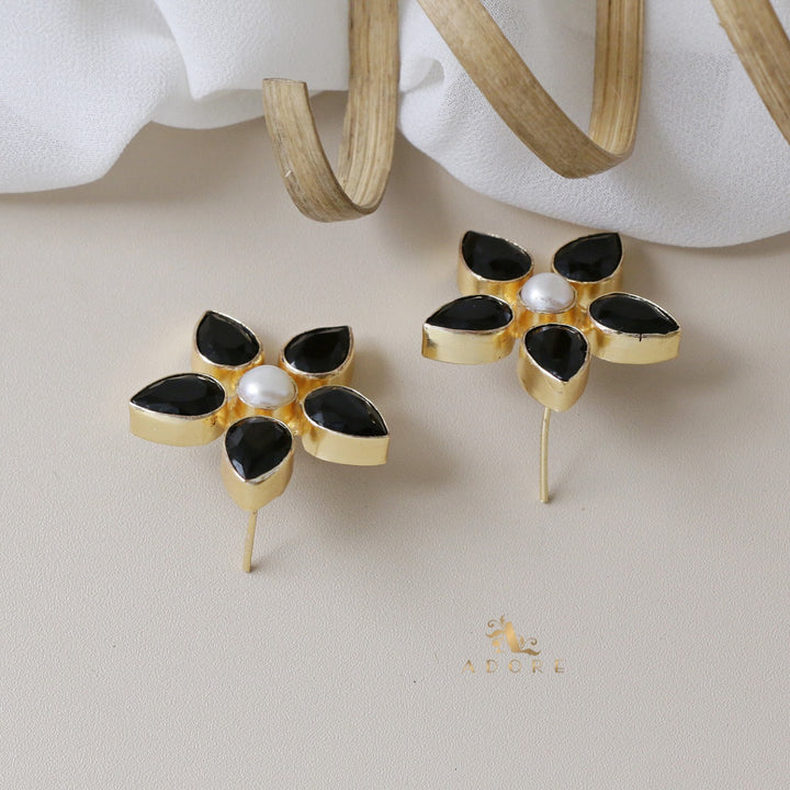 Glossy Temiya Flower Earring