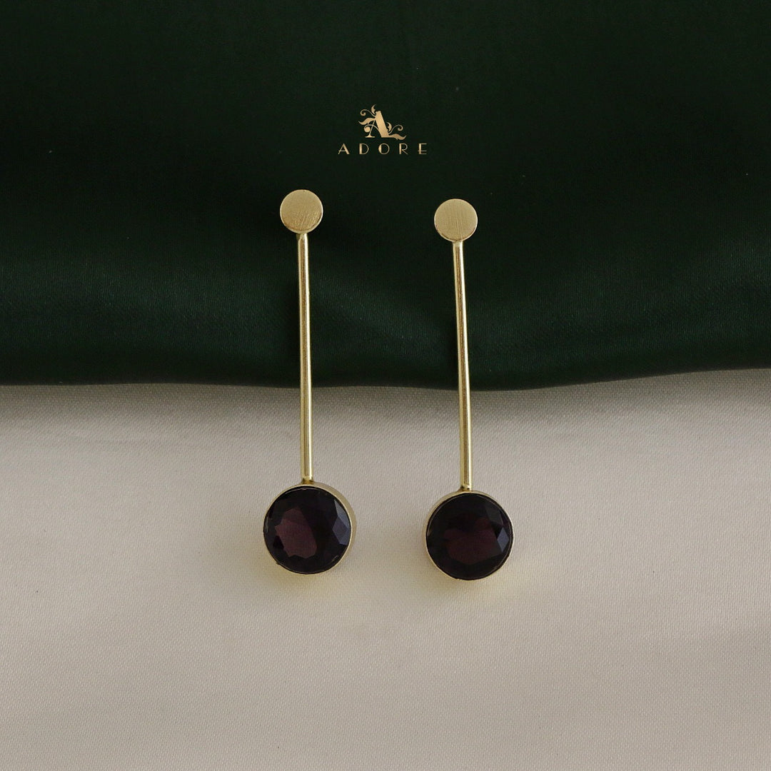 Glossy Circle Pendulum Earring