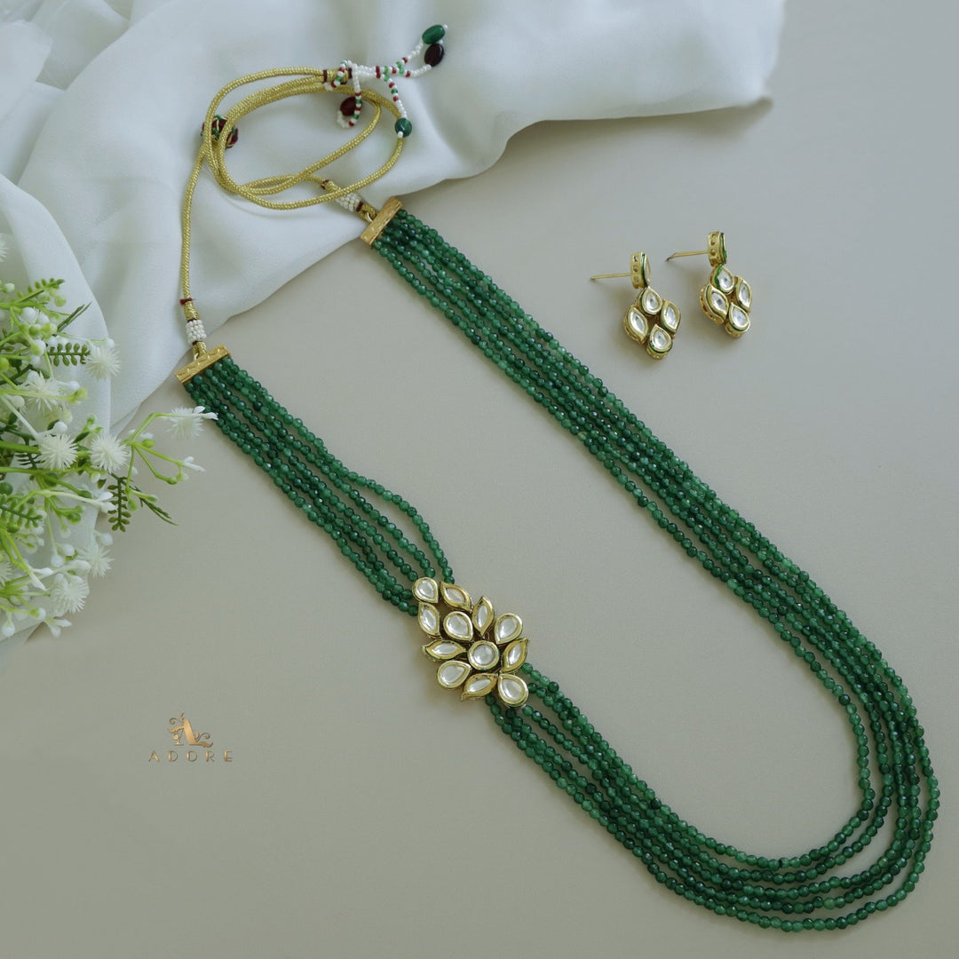 Sukriti Onyx Kundan  Neckpiece With Earring