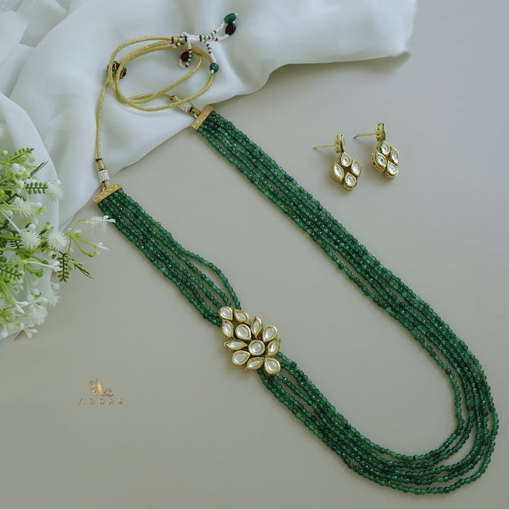 Sukriti Onyx Kundan  Neckpiece With Earring