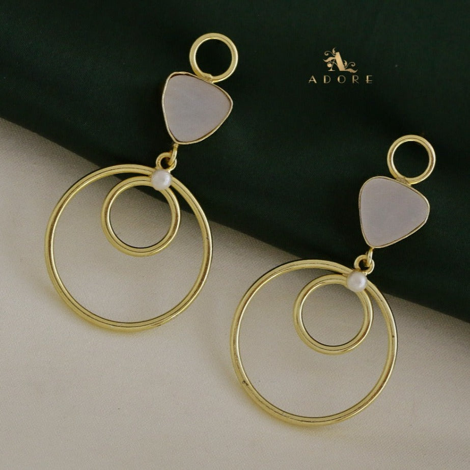 Anakin MOP Circle Earring