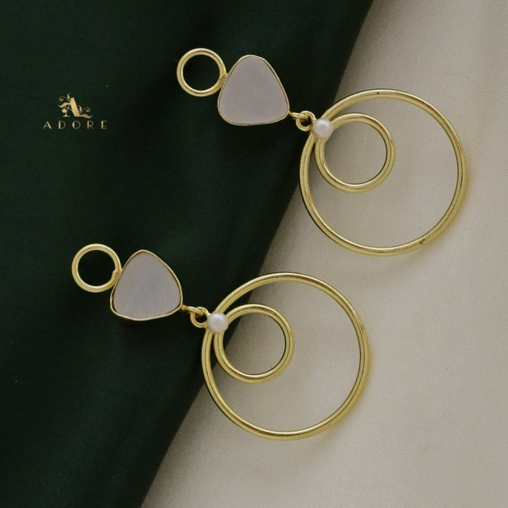 Anakin MOP Circle Earring