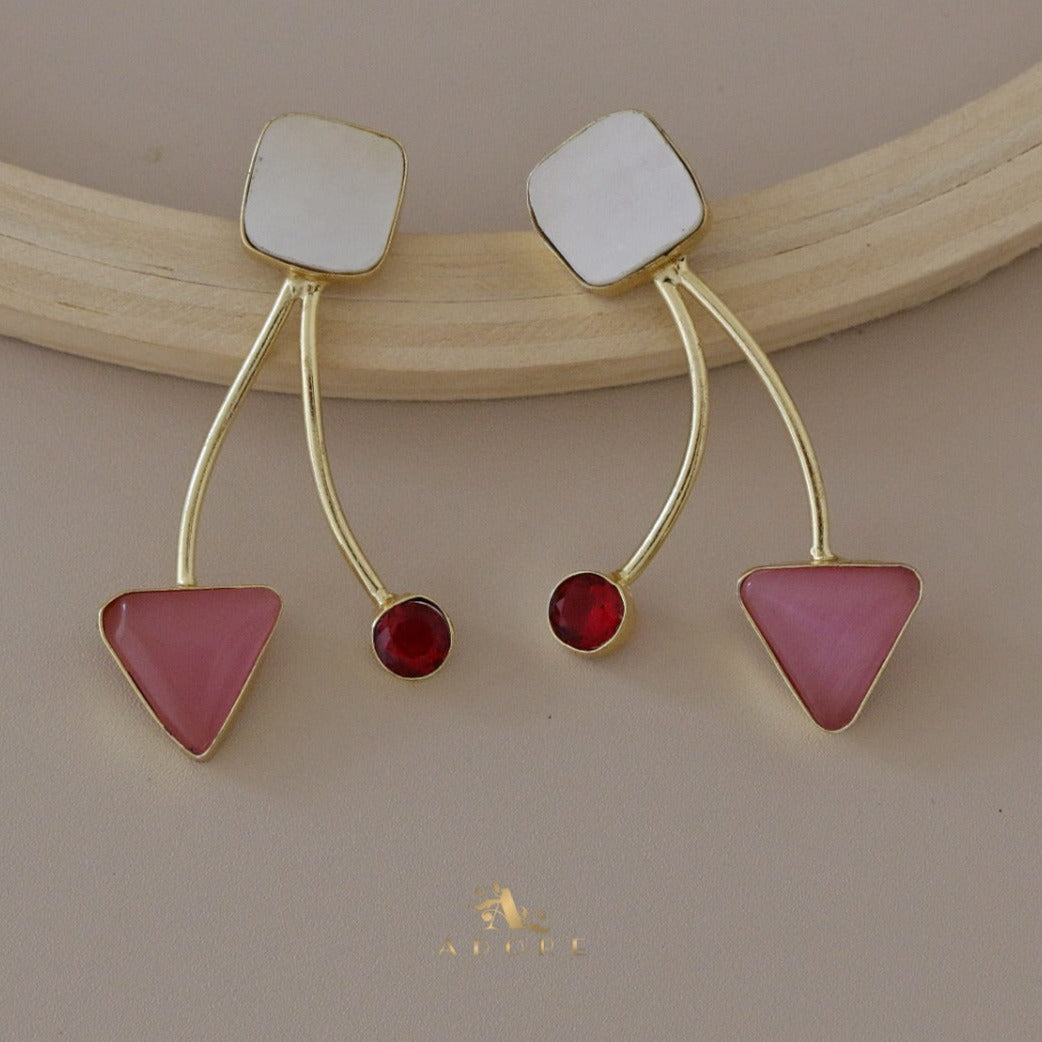 Ermina Tria Square Glossy Earring