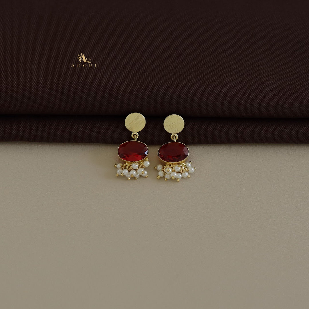 Oval Tove Cluster Pearl Earring