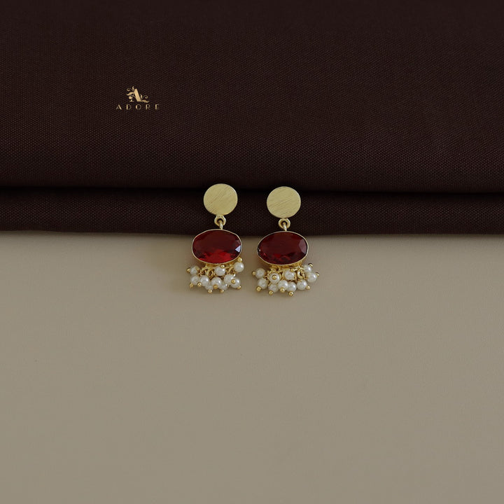 Oval Tove Cluster Pearl Earring