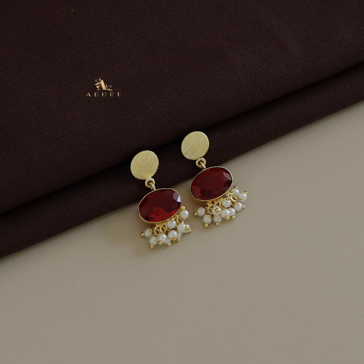 Oval Tove Cluster Pearl Earring