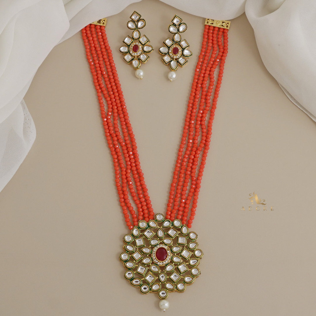 Rigveya Kundan Neckpiece With Earring