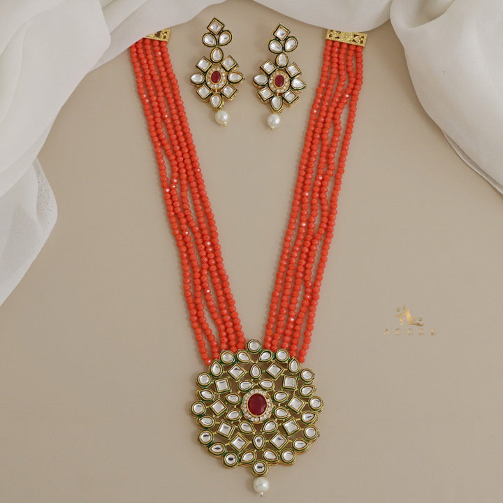 Rigveya Kundan Neckpiece With Earring