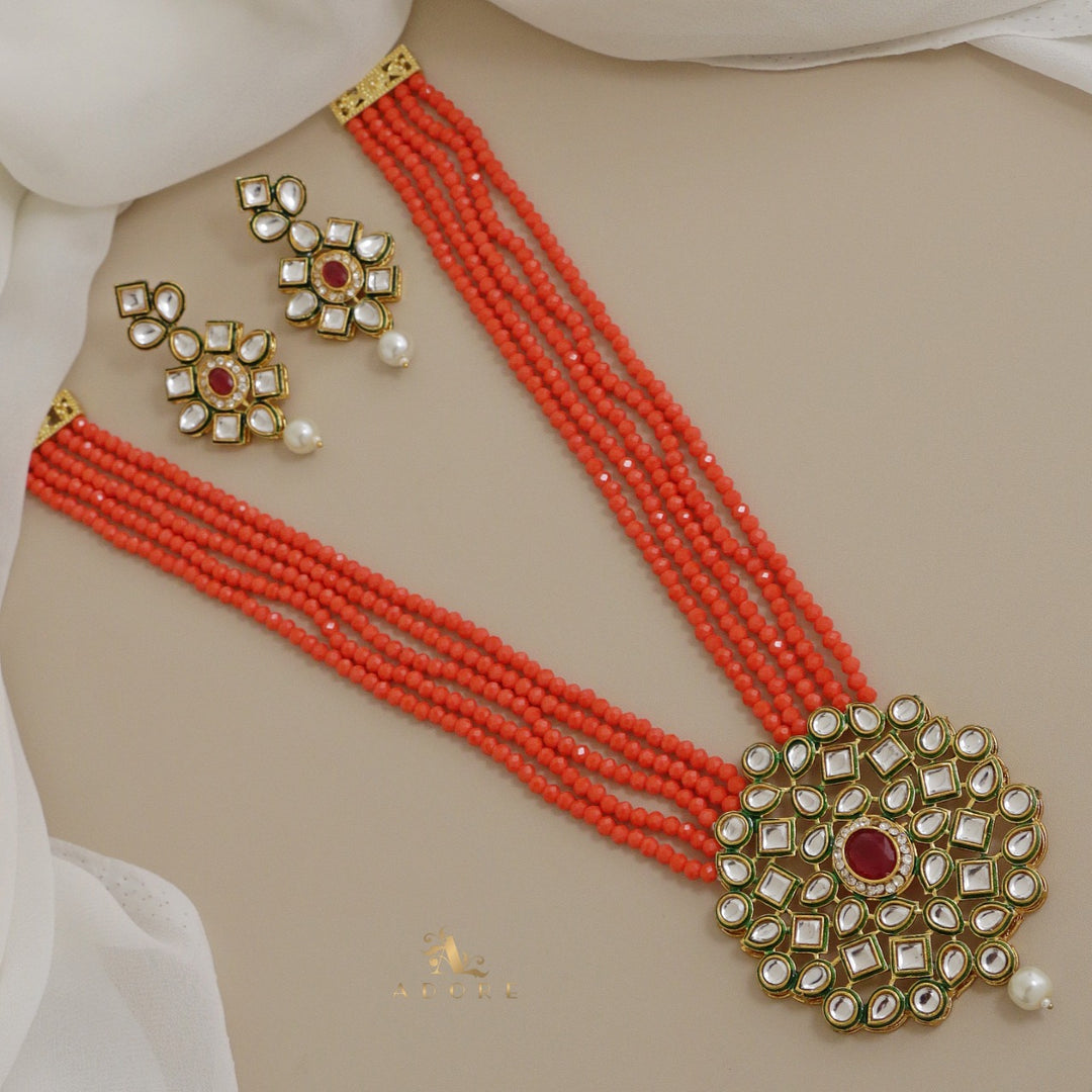 Rigveya Kundan Neckpiece With Earring