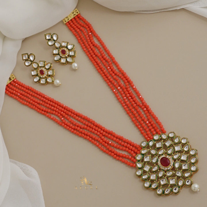 Rigveya Kundan Neckpiece With Earring