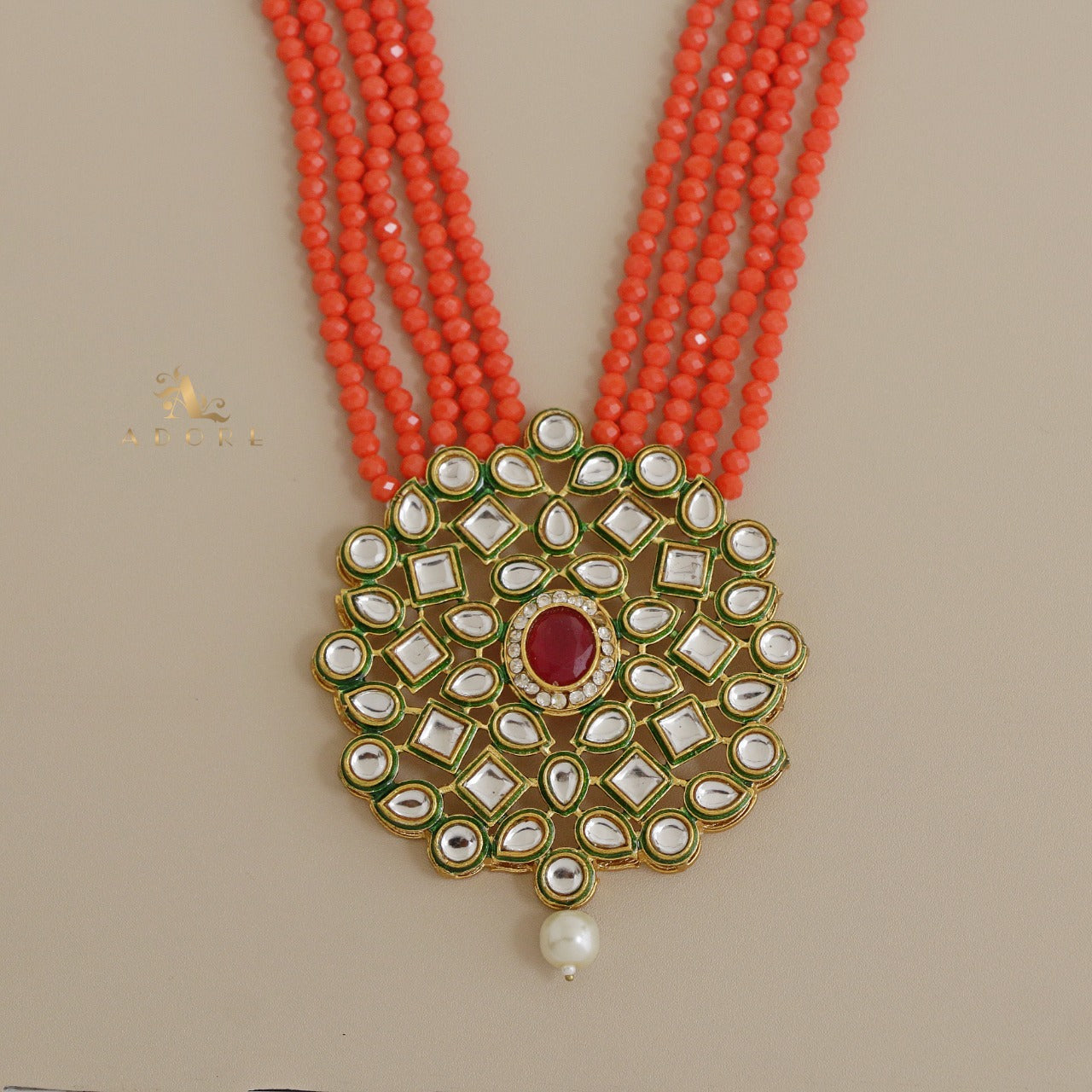 Rigveya Kundan Neckpiece With Earring