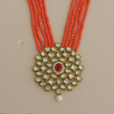 Rigveya Kundan Neckpiece With Earring