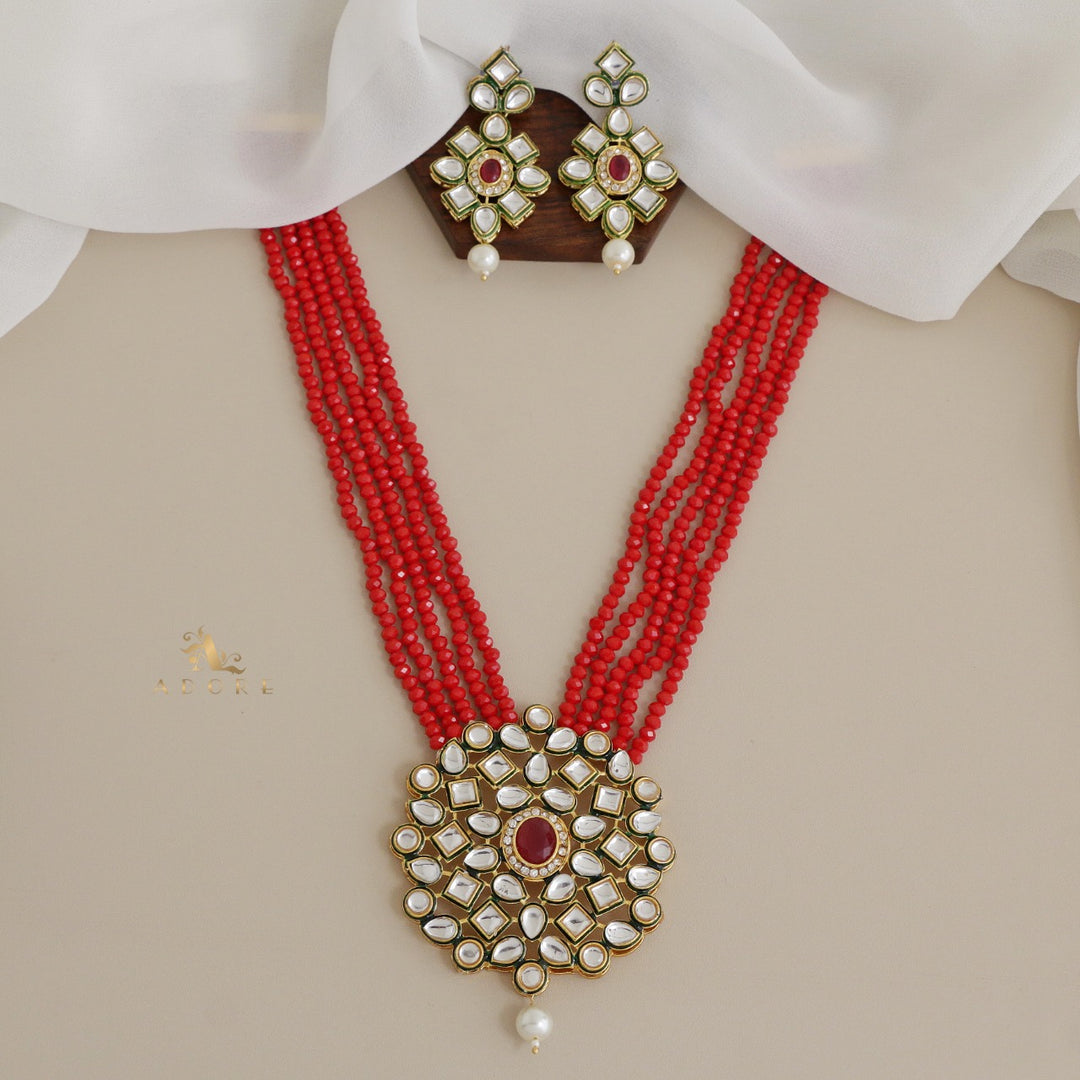 Rigveya Kundan Neckpiece With Earring
