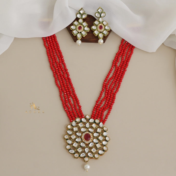 Rigveya Kundan Neckpiece With Earring