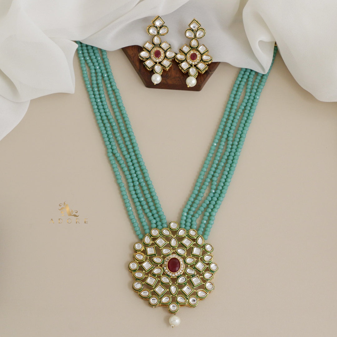 Rigveya Kundan Neckpiece With Earring