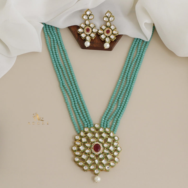 Rigveya Kundan Neckpiece With Earring