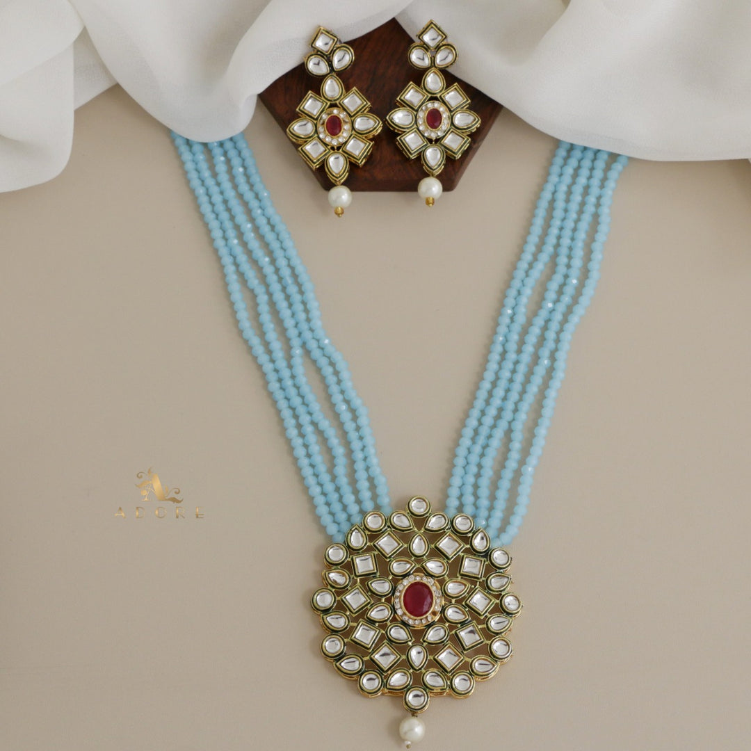 Rigveya Kundan Neckpiece With Earring