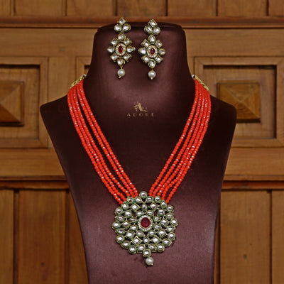 Rigveya Kundan Neckpiece With Earring