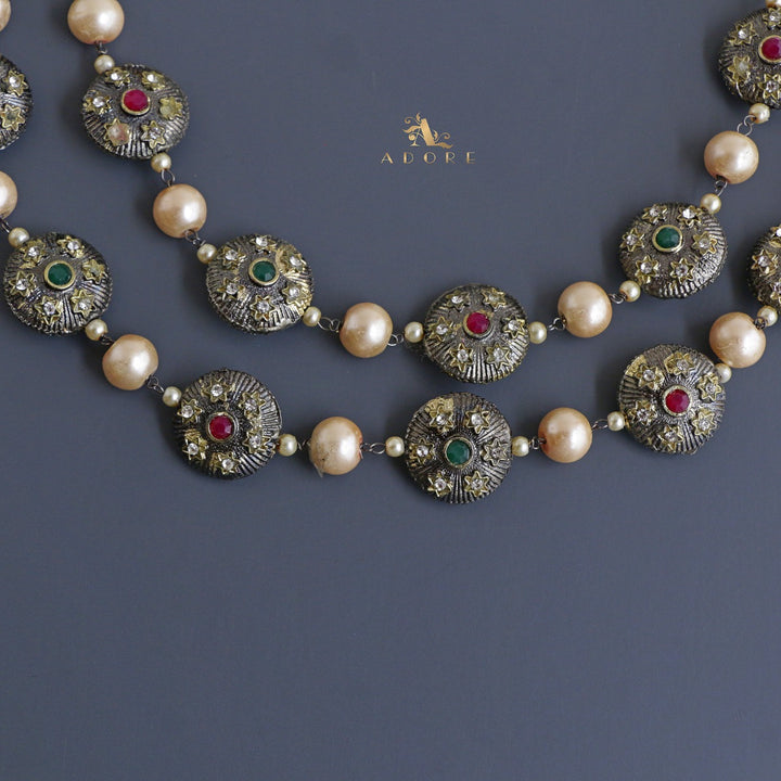 Shravanya 2 Layer Neckpiece With Drop