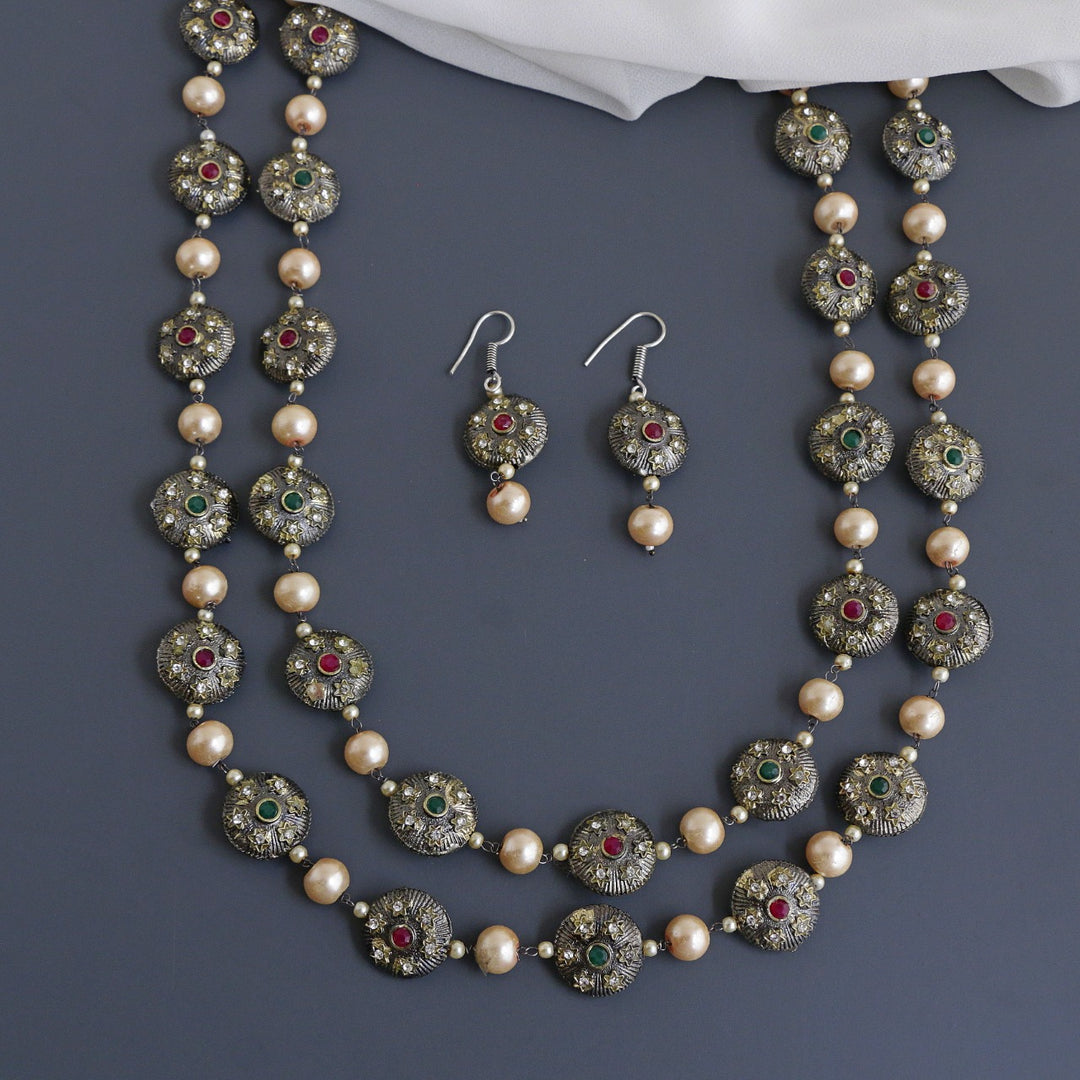 Shravanya 2 Layer Neckpiece With Drop