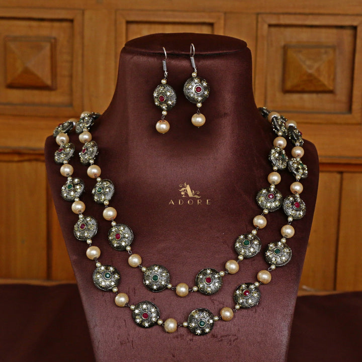 Shravanya 2 Layer Neckpiece With Drop