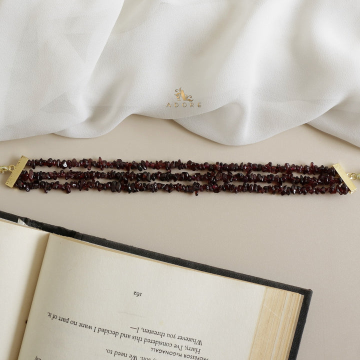 Lavendria 3 Layer Raw Stone Choker