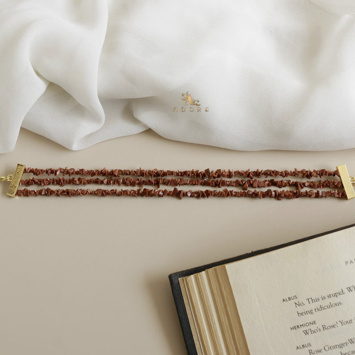 Lavendria 3 Layer Raw Stone Choker