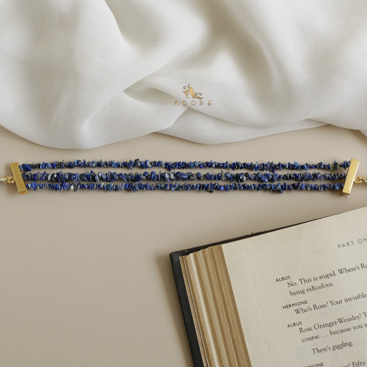 Lavendria 3 Layer Raw Stone Choker