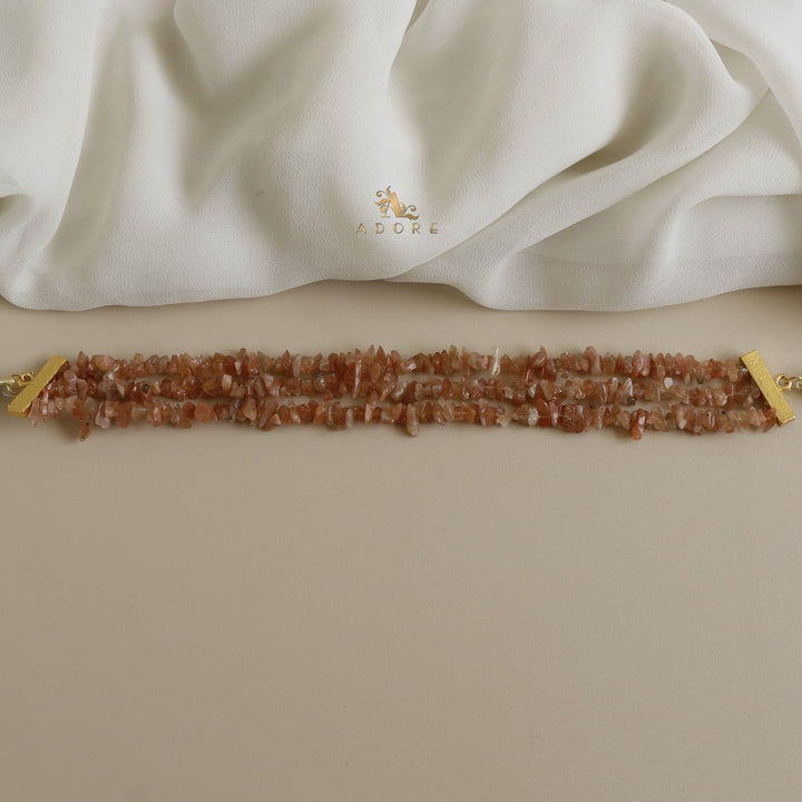 Lavendria 3 Layer Raw Stone Choker