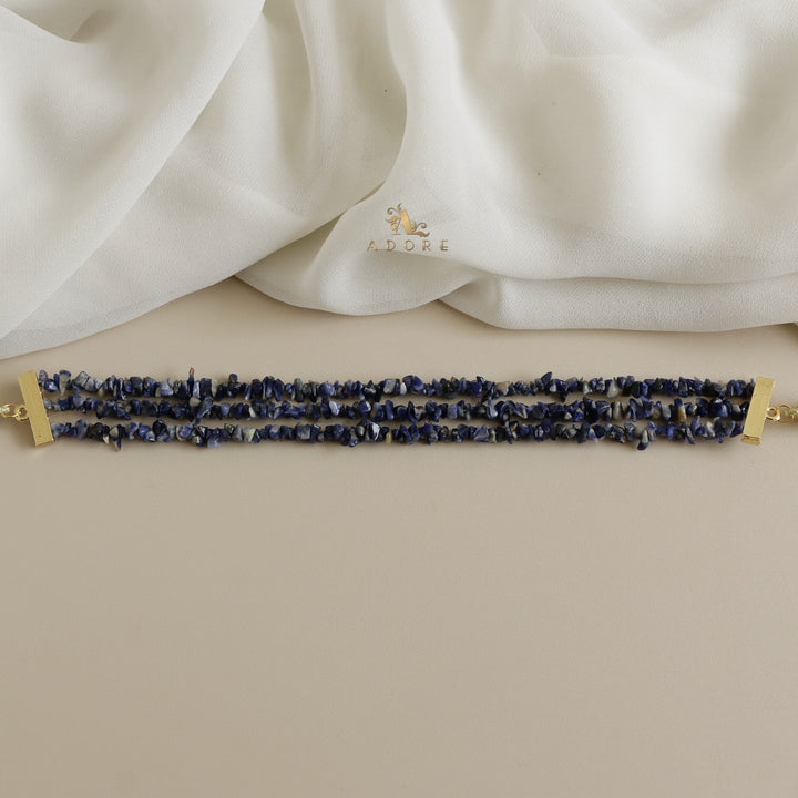 Lavendria 3 Layer Raw Stone Choker