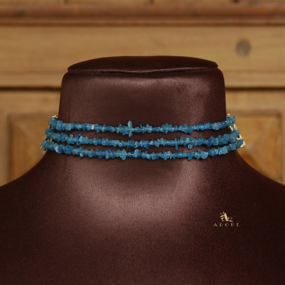 Lavendria 3 Layer Raw Stone Choker