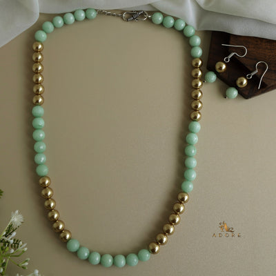 Orbia Pearl Single Layer Neckpiece With Earring