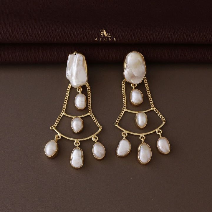 Baroque Chainy Drop Earring