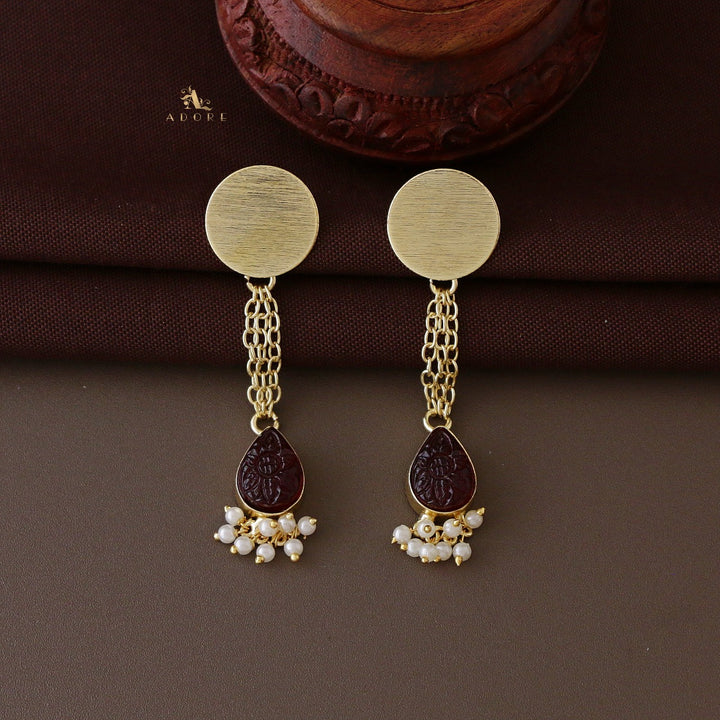 Salomi Chainy Carved Drop Earring