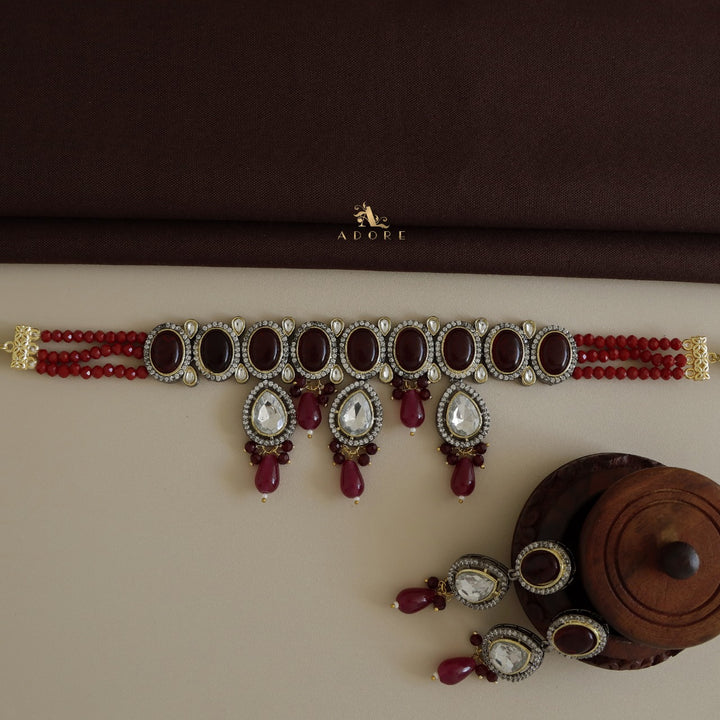 Ekashi Kundan Choker With Earring