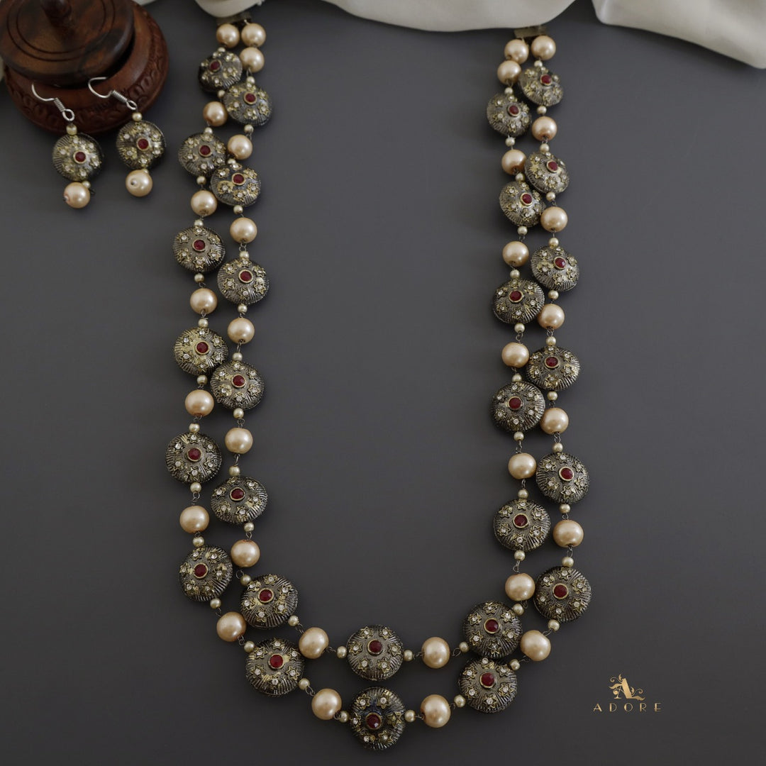 Shravanya 2 Layer Neckpiece With Drop