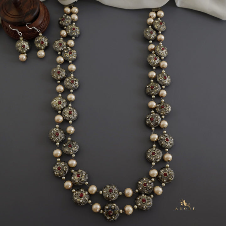 Shravanya 2 Layer Neckpiece With Drop