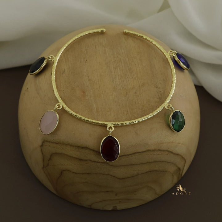 Multicolour Maelyn Textured Glossy Bangle
