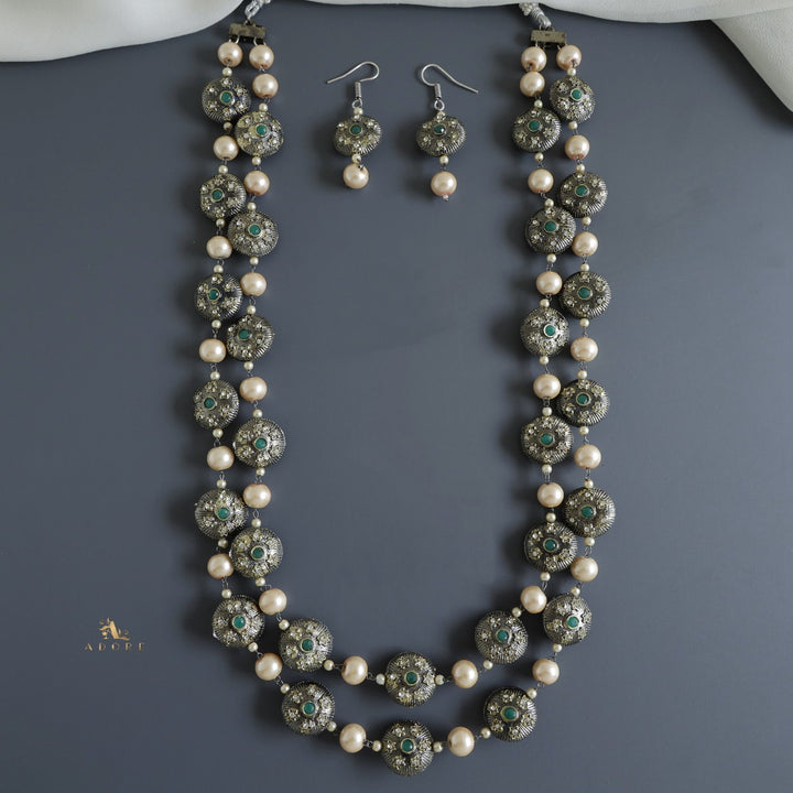 Shravanya 2 Layer Neckpiece With Drop