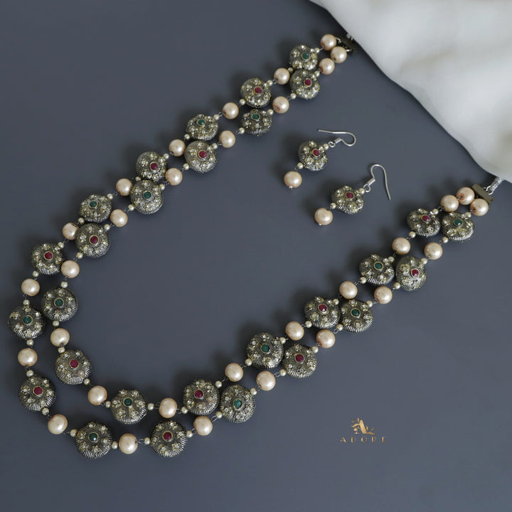 Shravanya 2 Layer Neckpiece With Drop